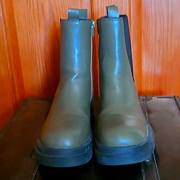 TOP MODA Women Combat boots, size 8.5, Olive Green - Picture 1 of 8